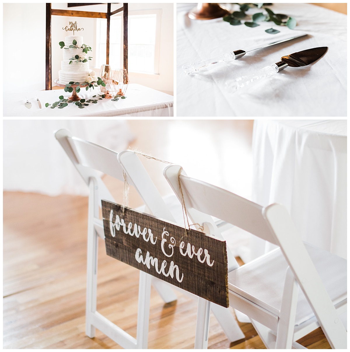 el paso simple rustic white wedding 