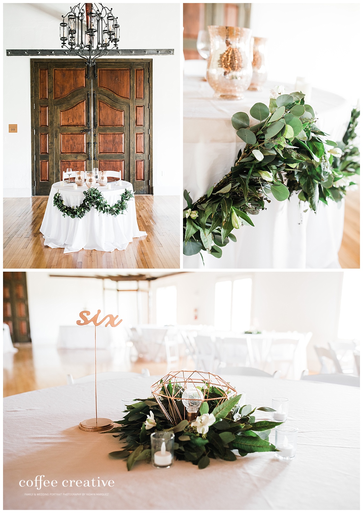 el paso simple rustic white wedding 