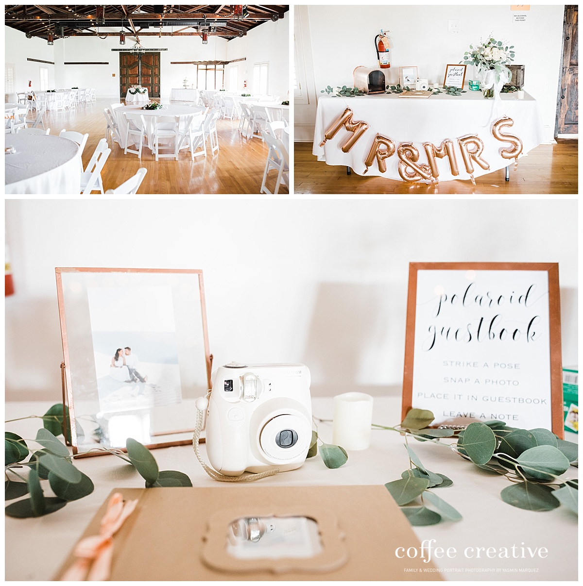 el paso simple rustic white wedding 