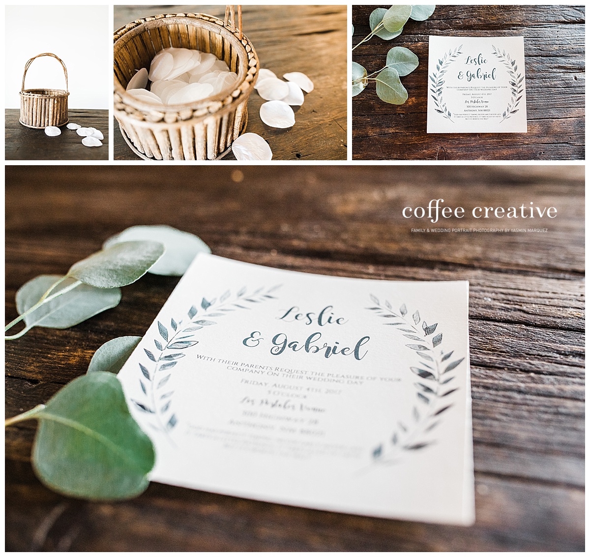 el paso simple rustic white wedding 