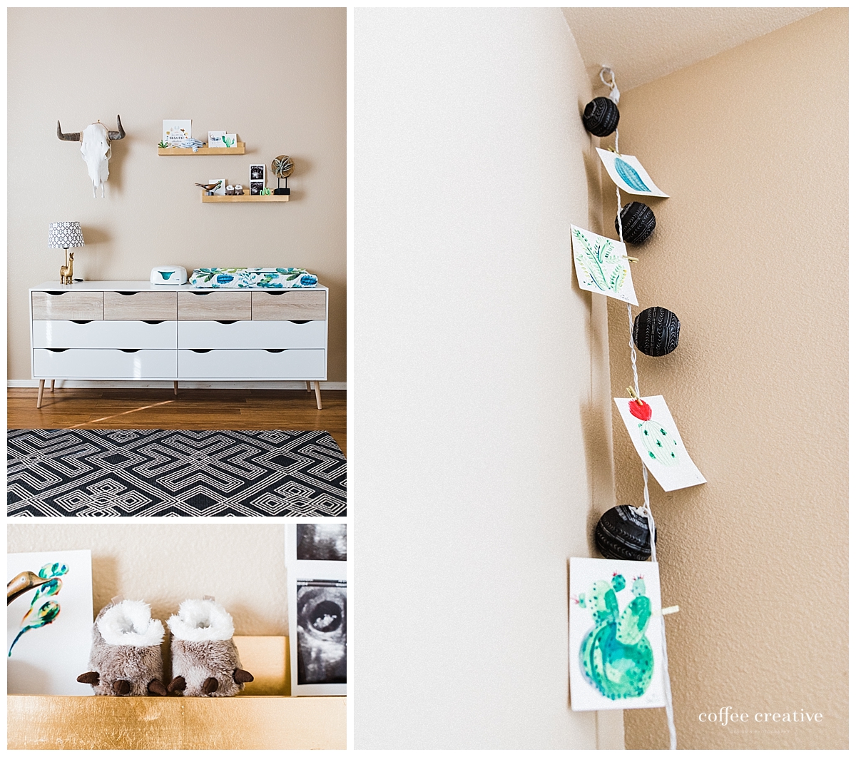 el paso newborn session, southwest nursery theme