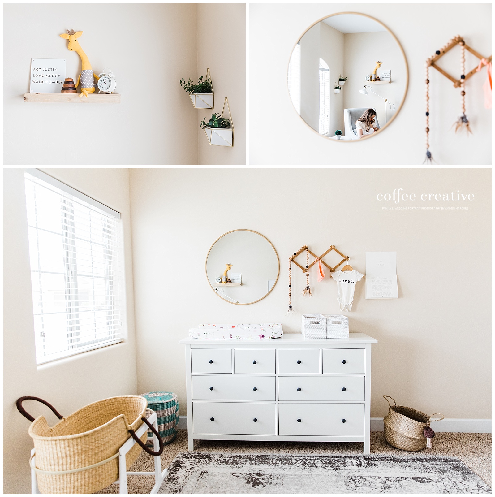 el paso newborn photographer, neutral and earthy nursery