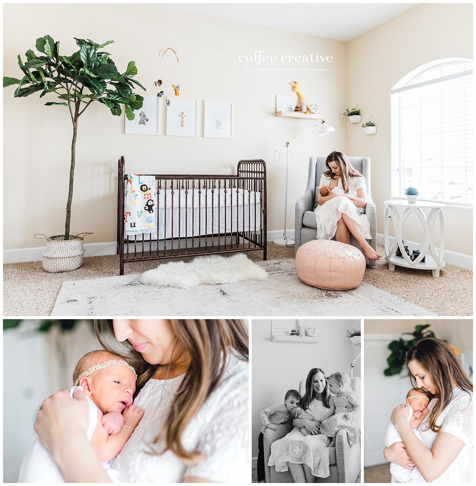 el paso newborn photographer, neutral and earthy nursery, alamogordo newborn session, el paso lifestyle newborn session