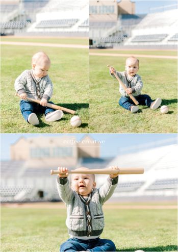 One Year Baseball Birthday Photography Session, El Paso Photographer