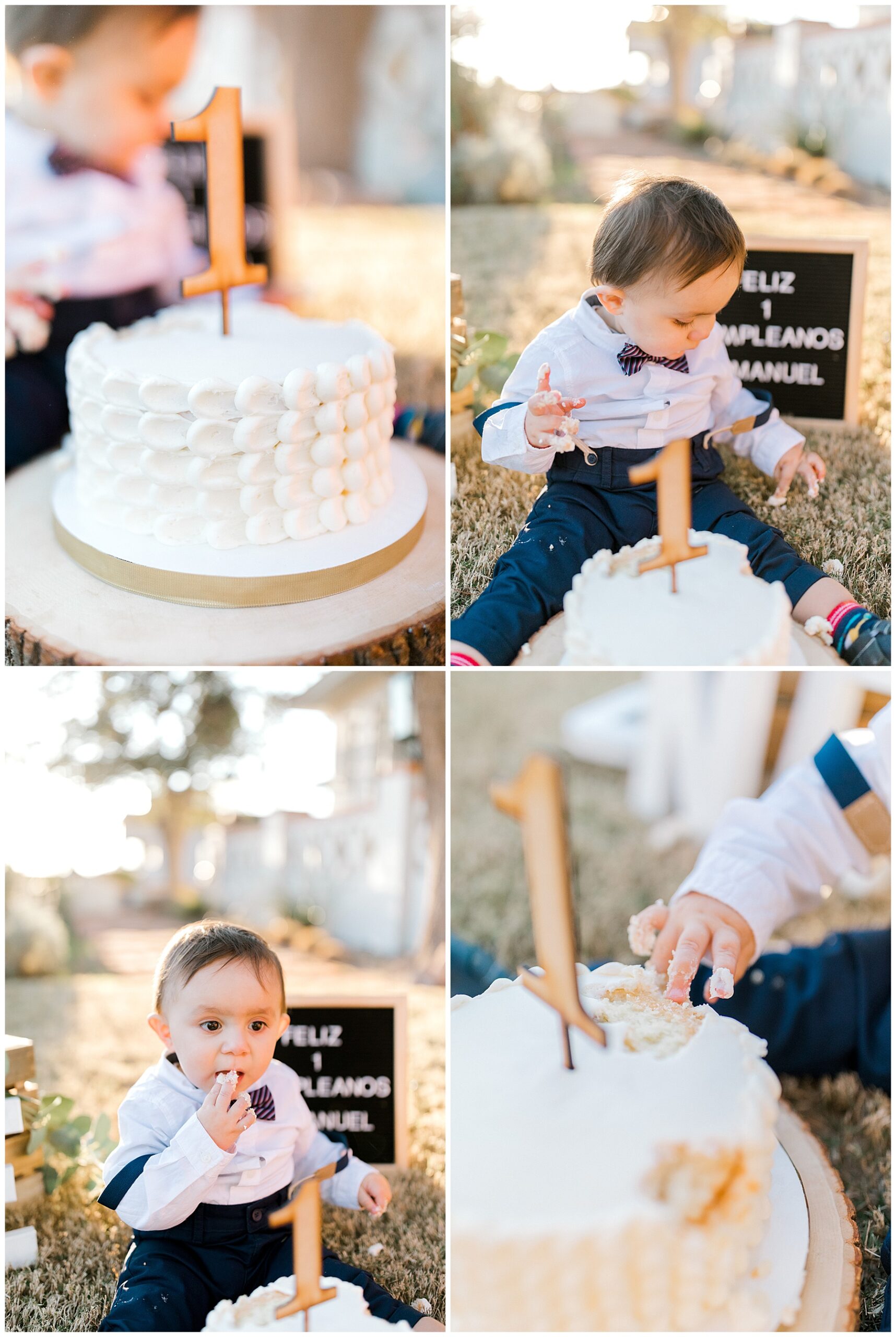 el paso cake smash, rustic cake smash session, boy cake smash, el paso birthday photographer, outdoor cake smash, el paso family photography