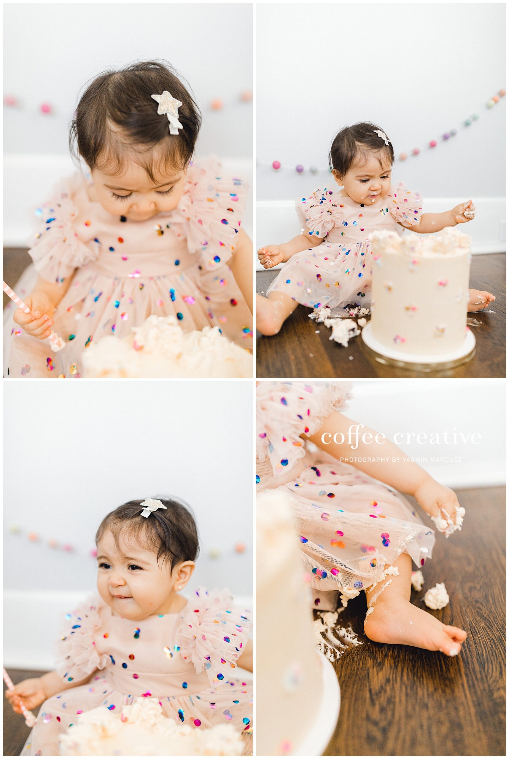 MODERN PASTEL SPRING CAKE SMASH, El paso photographer, el paso family photographer, el paso cake smash photographer, quarantine birthday party decor, inspired by this, 100 layer cakelet